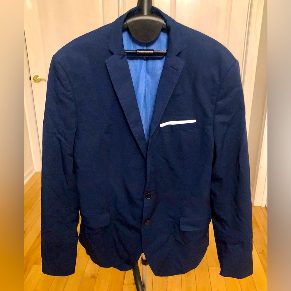 Zara navy blue suit W/ pants